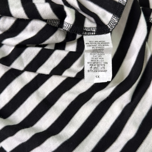 Comfy USA Coastal Beachy Navy Chevron Tank Maxi Dress plus size 1X - Picture 4 of 4